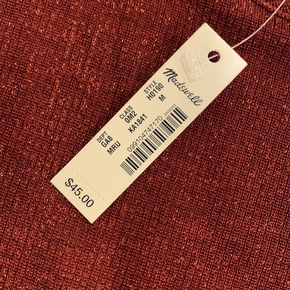 NWT Madewell metallic ruffle tank top size medium - Picture 3 of 5